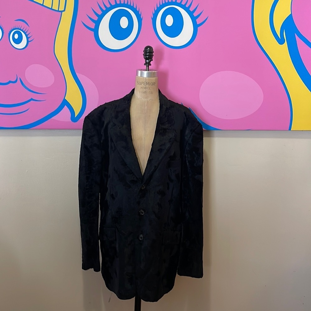 Moschino Faux Fur Black Men's Blazer